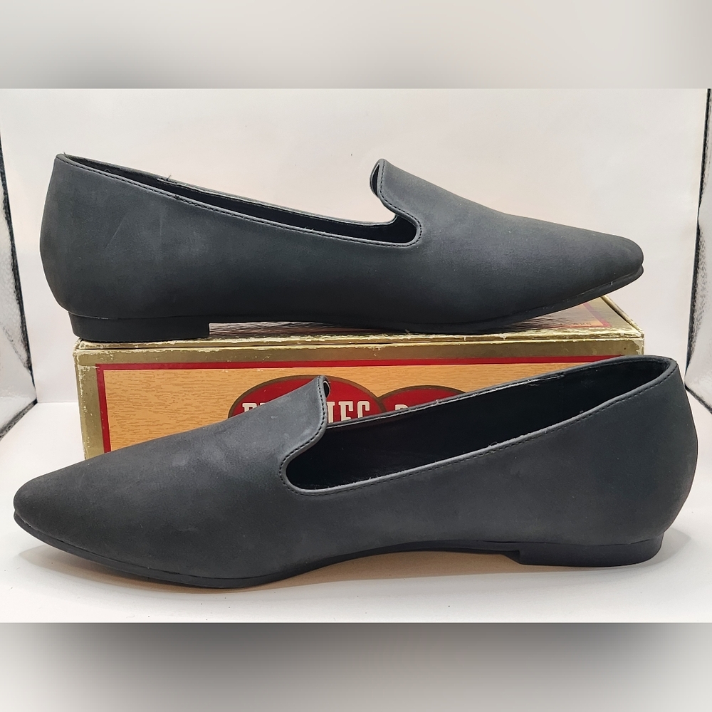 Rampage Womens Smoker Black Pointed Toe Flats Size 9 - Picture 2 of 12